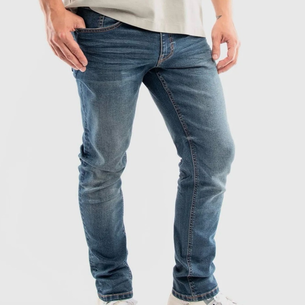 Ring of Fire Men’s Slim Fit Stretch Denim Jeans Blue Wash 38x32